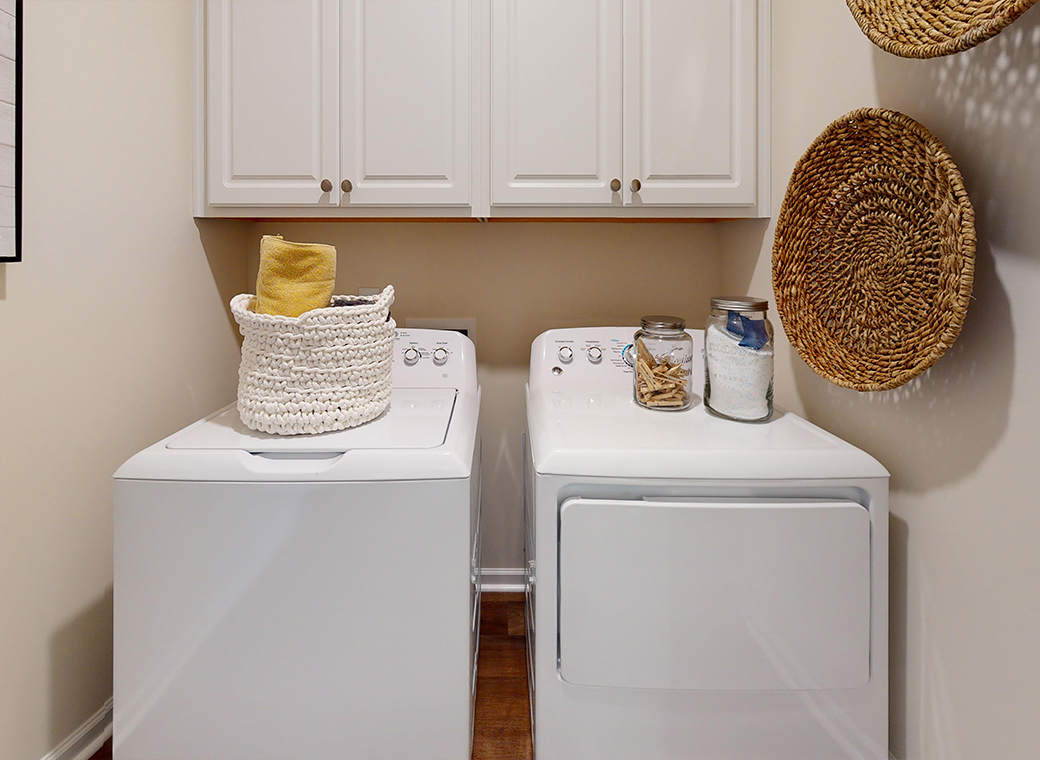 Laundry Room with Full Size Washer and Dryer-image